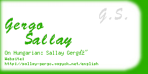 gergo sallay business card